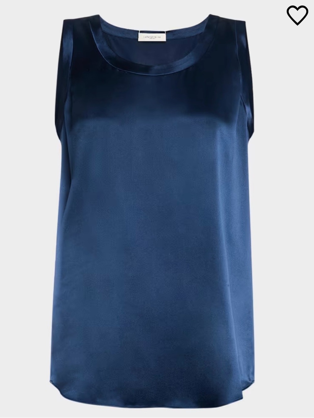 Lafayette 148 New York Navy Satin Sleeveless Cami